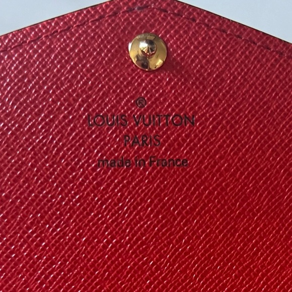 AUTHENTIC LIKE NEW Louis Vuitton Monogram Poppy Sarah Wallet - Picture 6 of 14